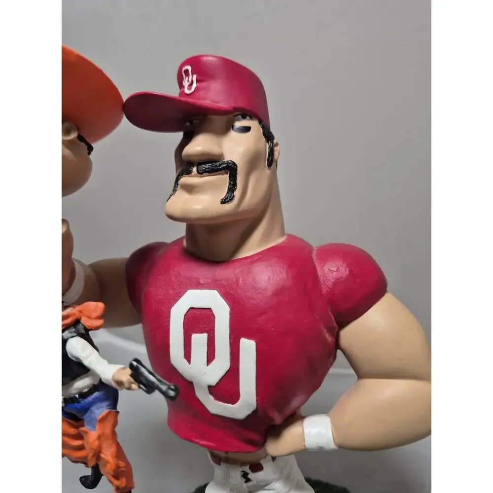 💥 Oklahoma Sooners Single Choke Rivalry Mascot Vs Oklahoma State Figurine Rare
